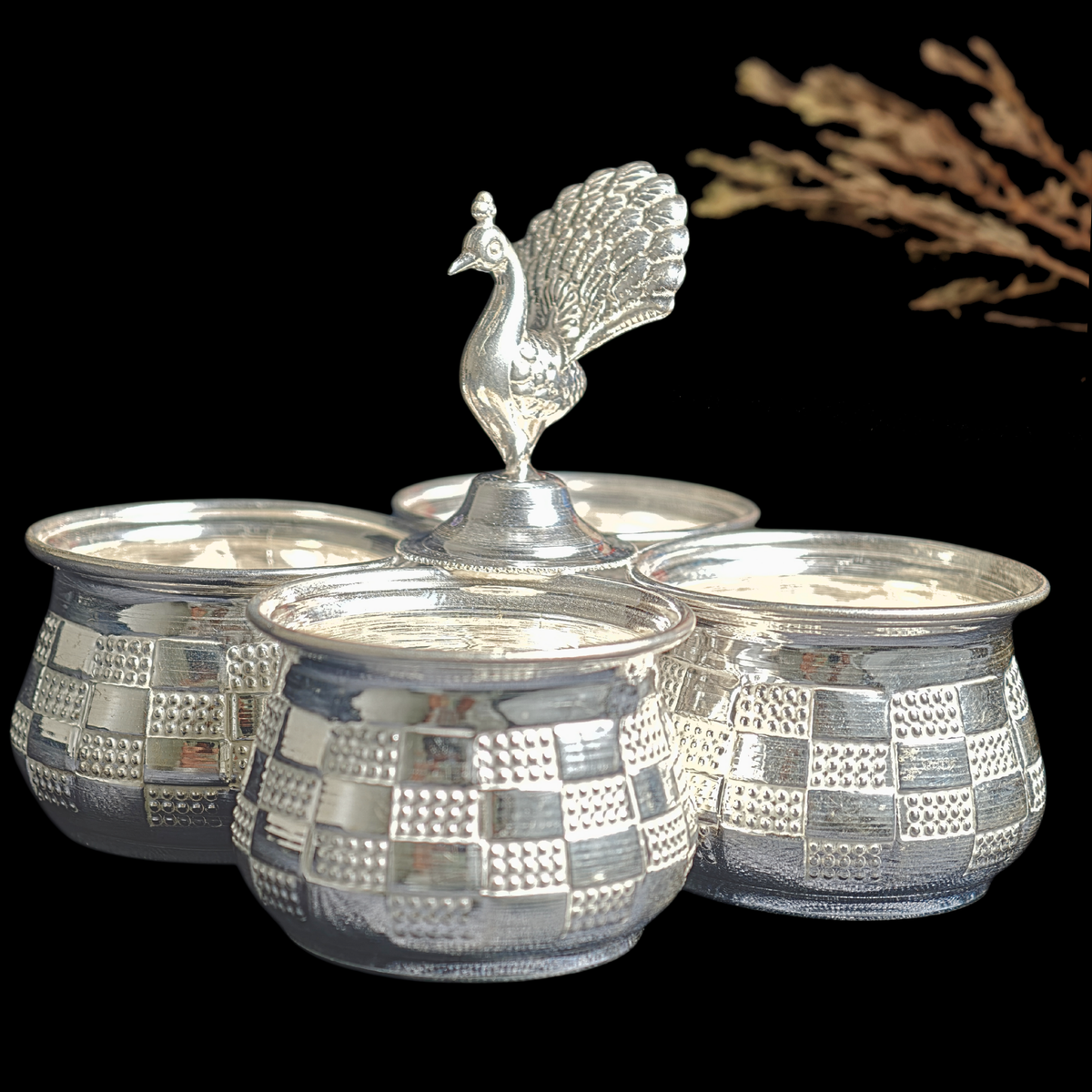 Silver Panchpali – Peacock Design