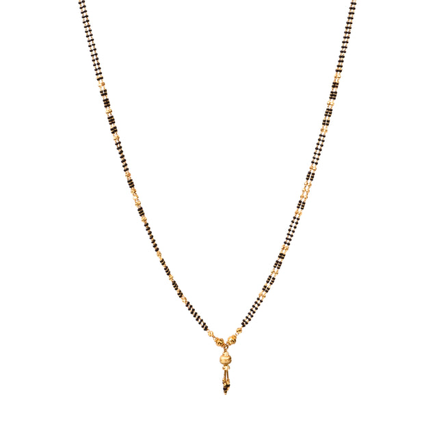 SHORT FANCY BLACK BEADS