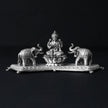Traditional Silver Lakshmi Idol with Elephant Decorative Tray