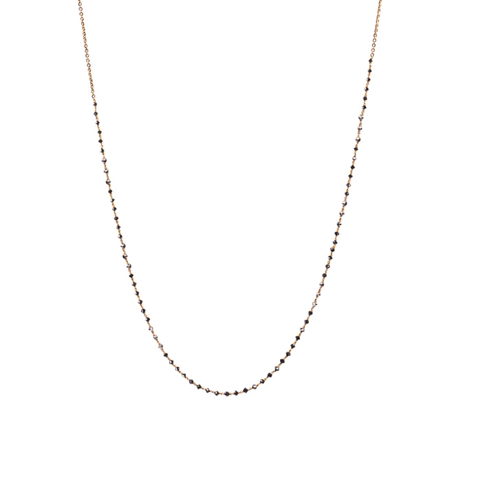 SHORT FANCY BLACK BEADS