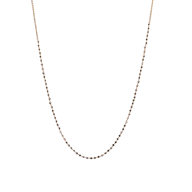 SHORT FANCY BLACK BEADS