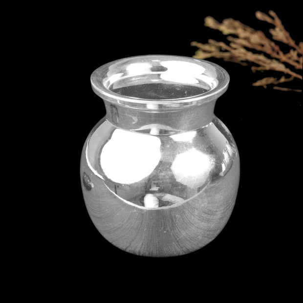 Silver Chambu with Cap & Holder – Traditional Silver Pooja Set