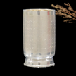Silver Jali Glass – Honeycomb Pattern