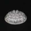 Traditional Silver Paduka on Decorative Base