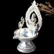 Antique Silver Deepam – Goddess Lakshmi Design