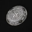 Traditional Silver Paduka on Decorative Base