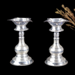 Silver Plain Deepam Set – Traditional Silver Oil Lamps for Pooja