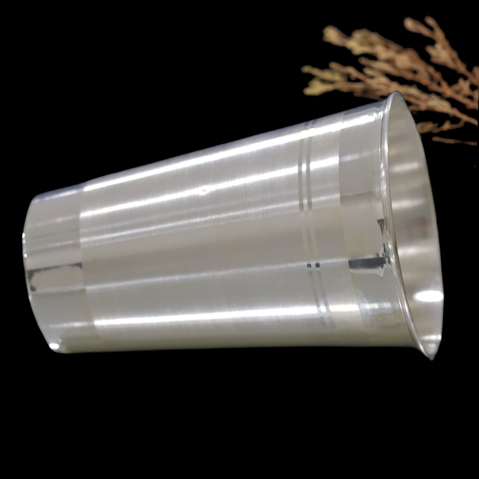 Silver Plain Glass – Fine Line Border Design