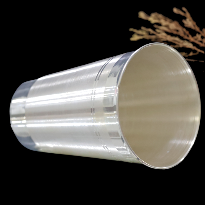 Silver Plain Glass – Fine Line Border Design
