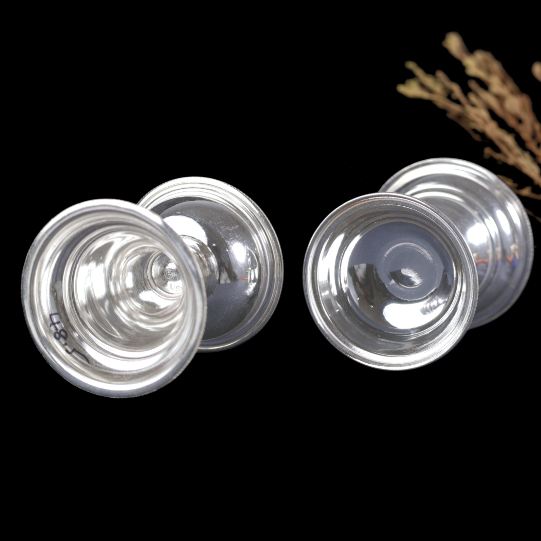 Silver Cup Deepam Set – Traditional Silver Oil Lamps for Pooja
