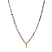 SHORT FANCY BLACK BEADS
