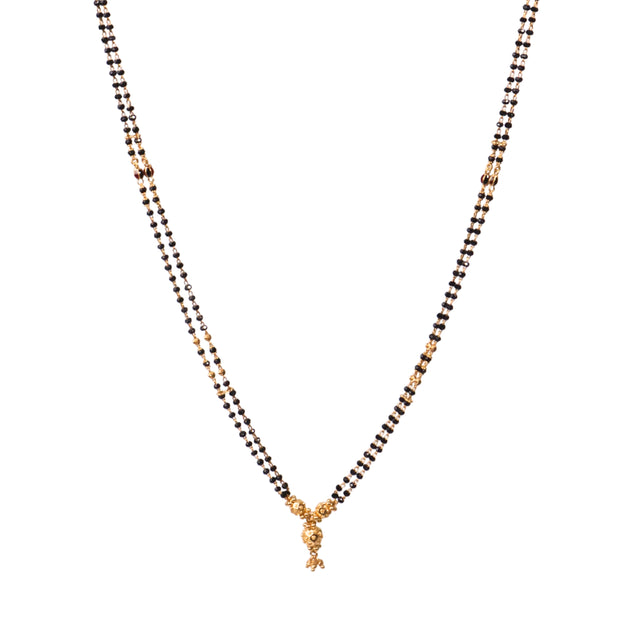 SHORT FANCY BLACK BEADS