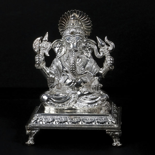 Silver Lord Ganesha Idol