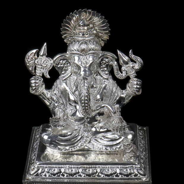 Silver Lord Ganesha Idol