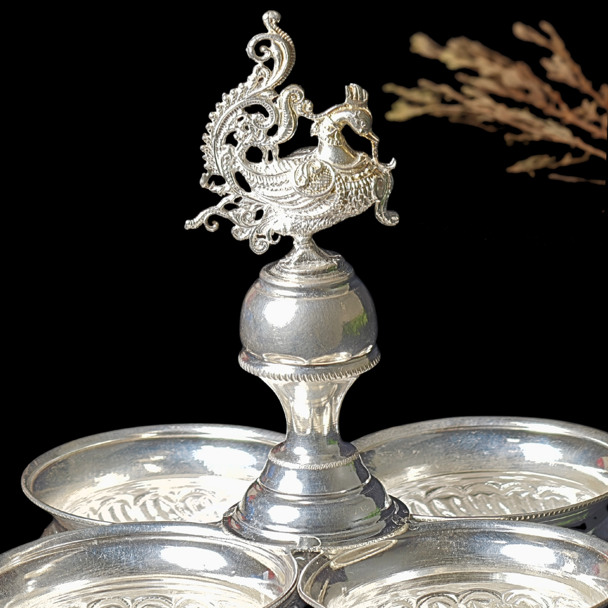 Silver Panchpali – Peacock Design