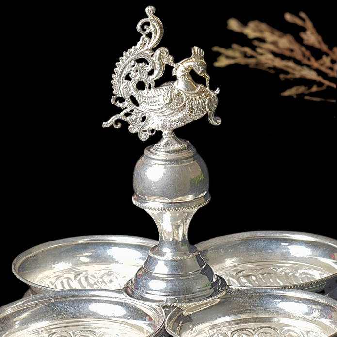 Silver Panchpali – Peacock Design