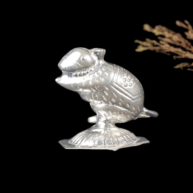 Silver Mouse Idol – Sacred Vahana of Lord Ganesha