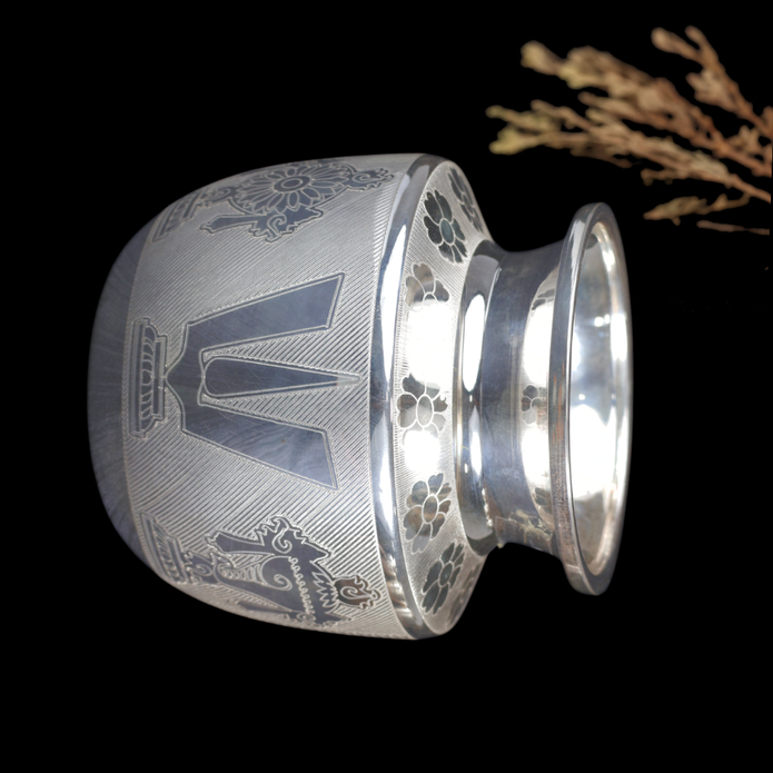 Silver Vaishnava Chambu – Traditional Silver Kalash for Pooja