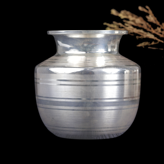Silver Plain Chambu – Traditional Silver Kalash for Pooja
