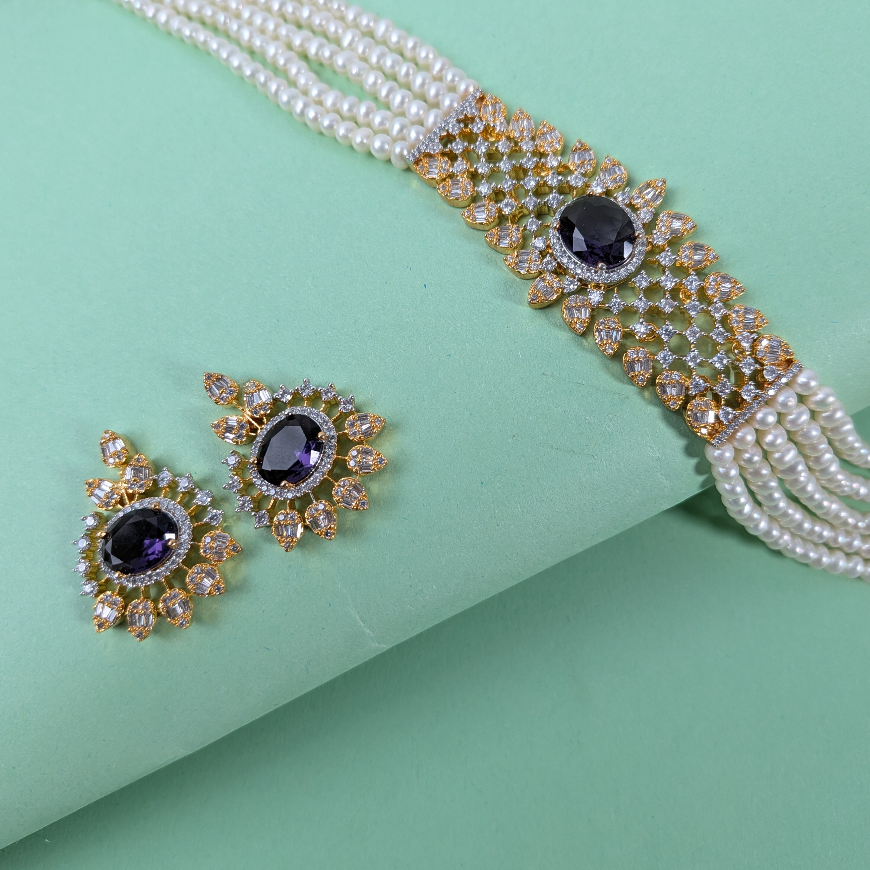 PEARLS CHOKER SET