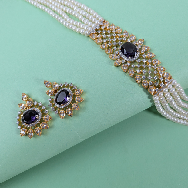 PEARLS CHOKER SET