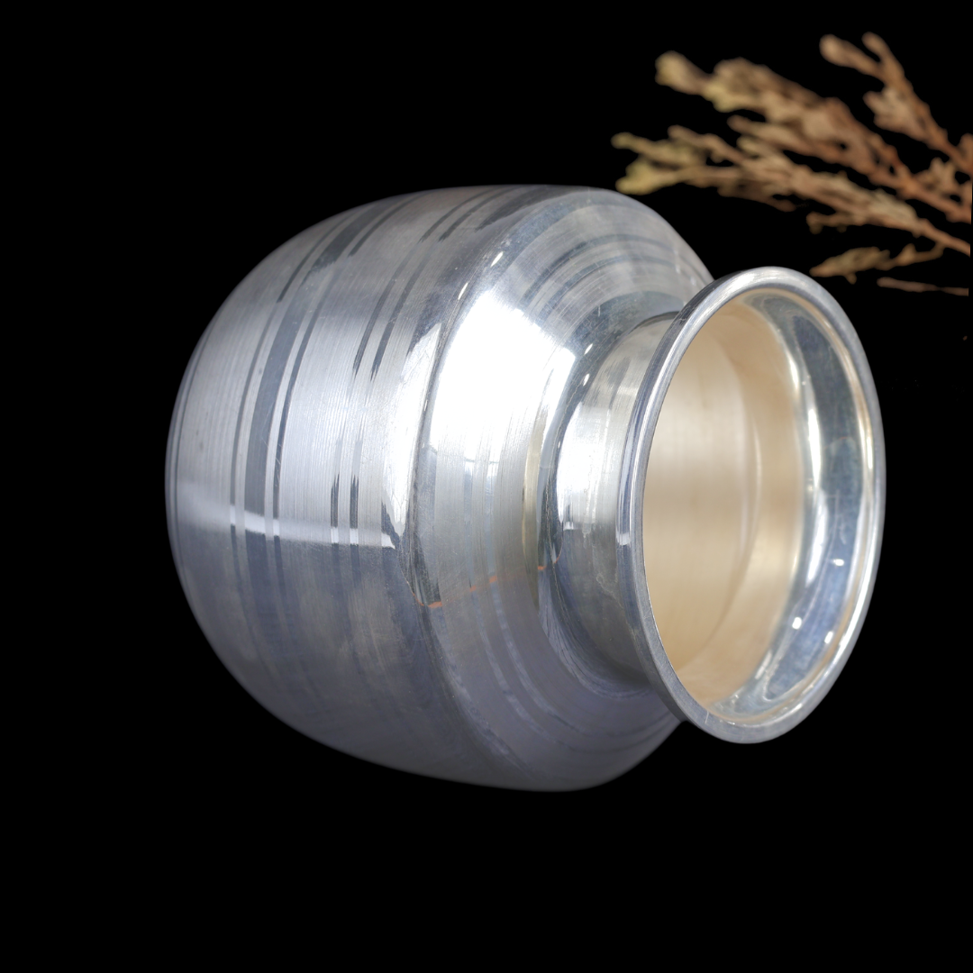 Silver Plain Chambu – Traditional Silver Kalash for Pooja