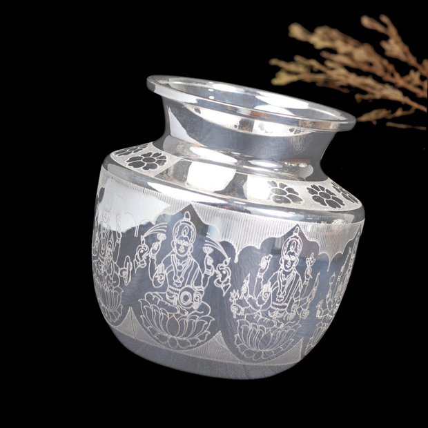 Silver Lakshmi Chambu – Traditional Silver Kalash for Pooja