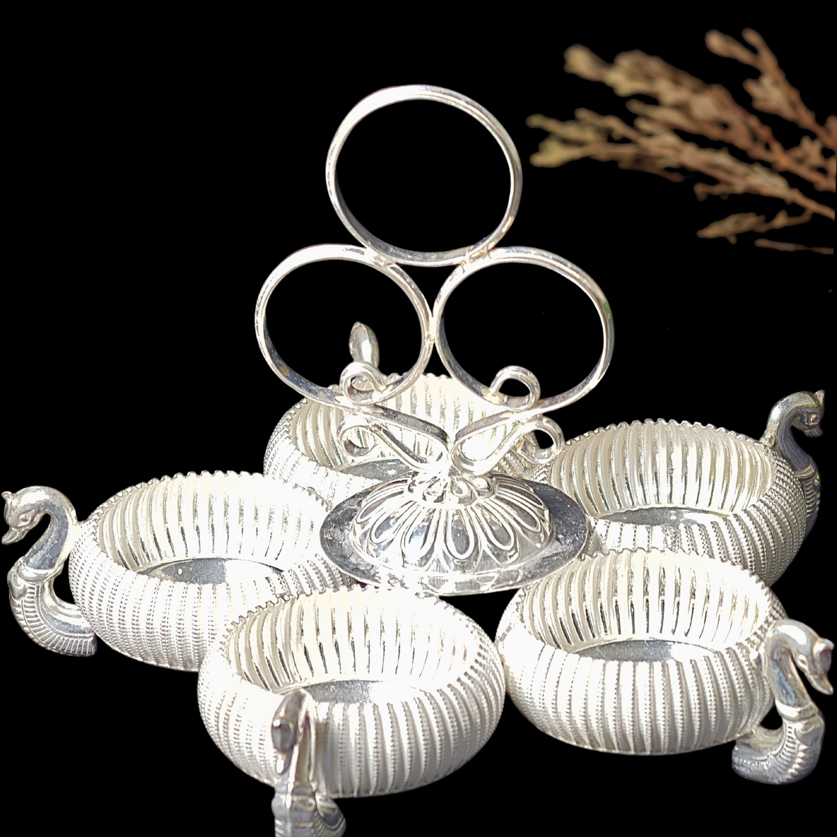 Silver Panchpali – Swan Handle Design