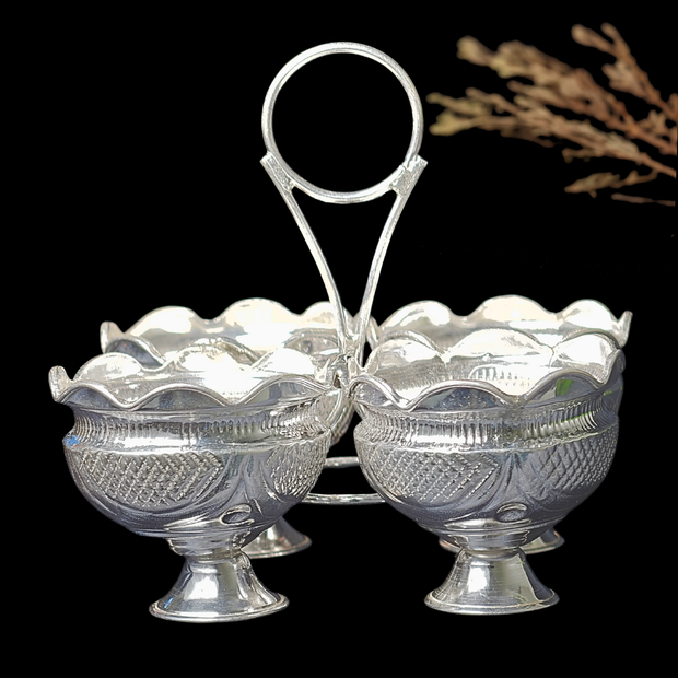 Silver Panchpali – Ornamental Scalloped Design