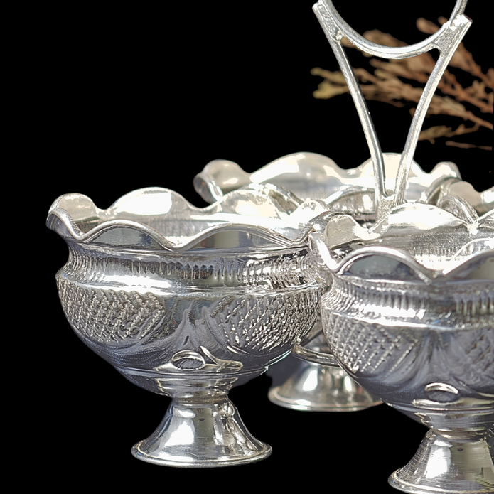 Silver Panchpali – Ornamental Scalloped Design