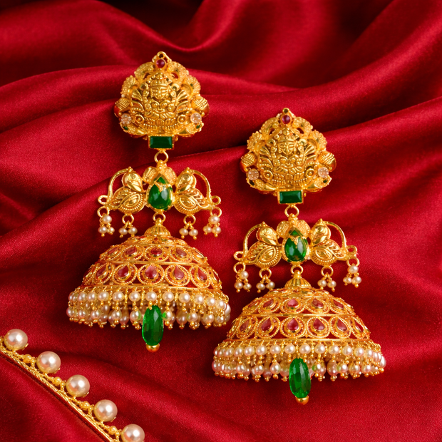 NAKSHI TEMPLE JHUMKA