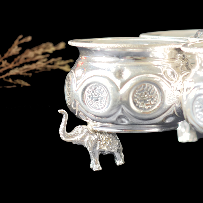 Silver Panchpali with Traditional Elephant