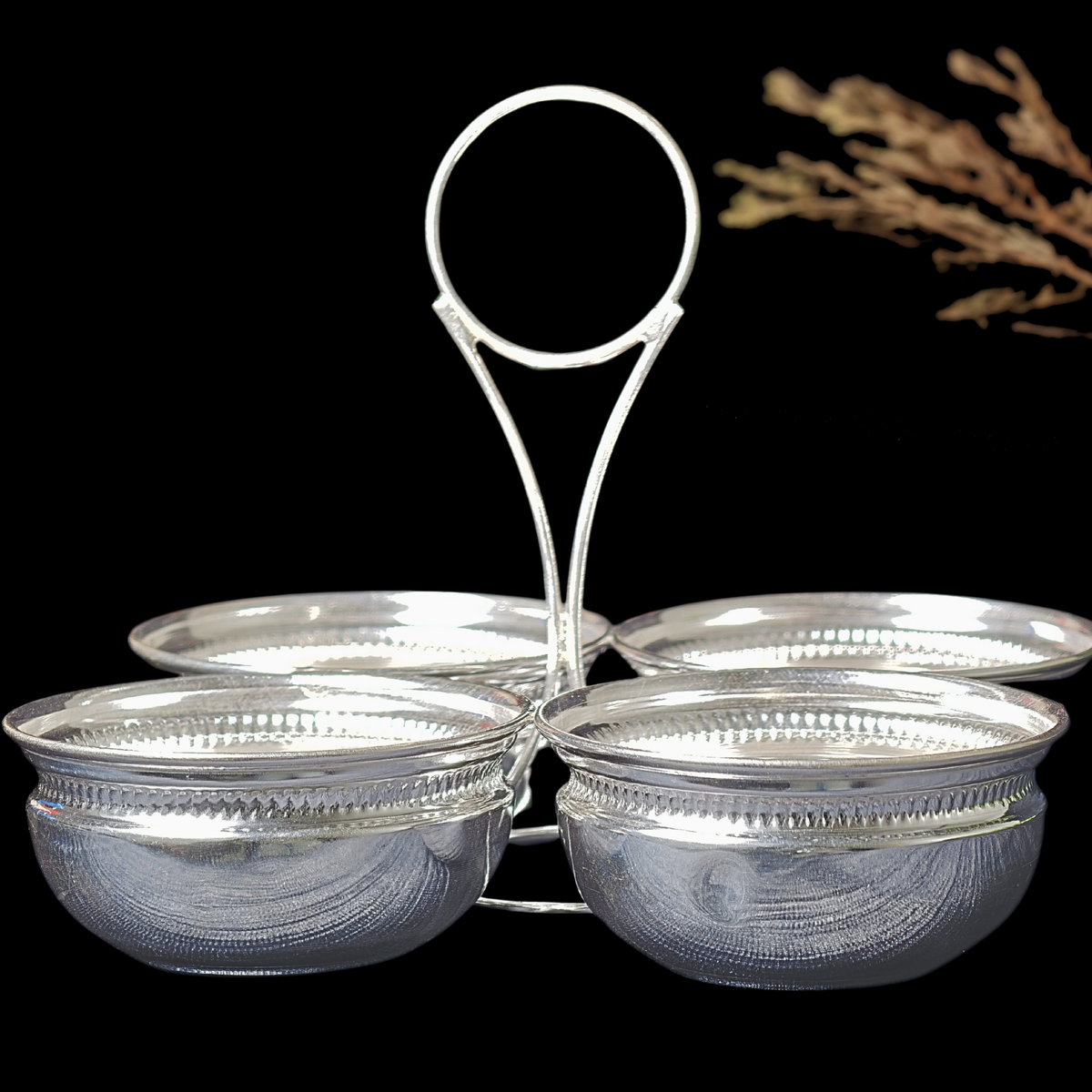Silver Panchpali – Four Bowl Design