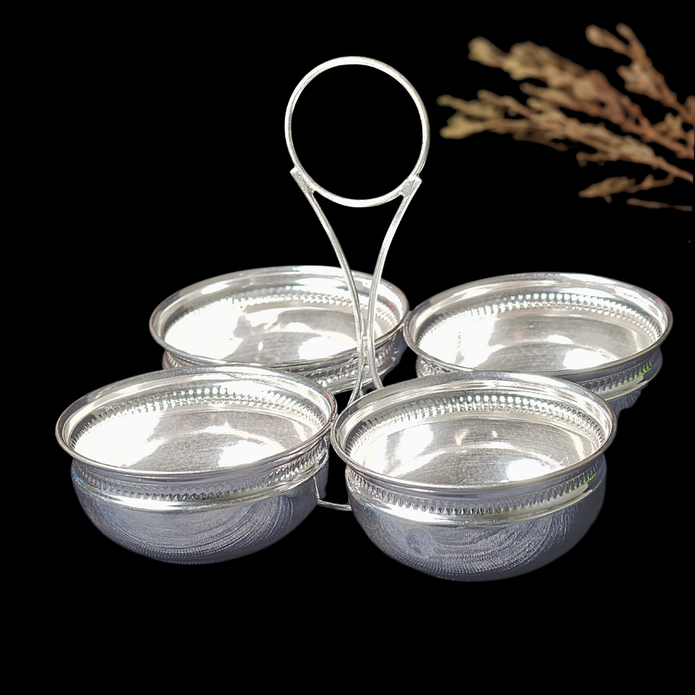 Silver Panchpali – Four Bowl Design
