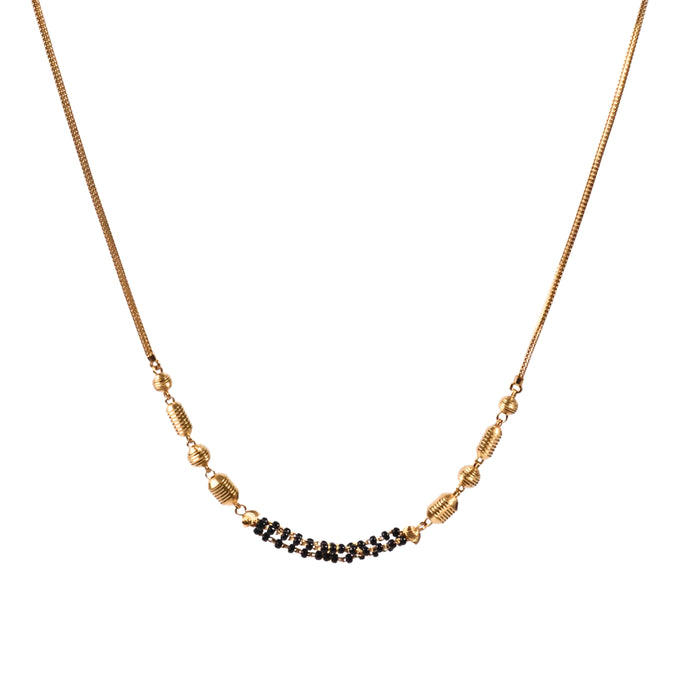 SHORT FANCY BLACK BEADS