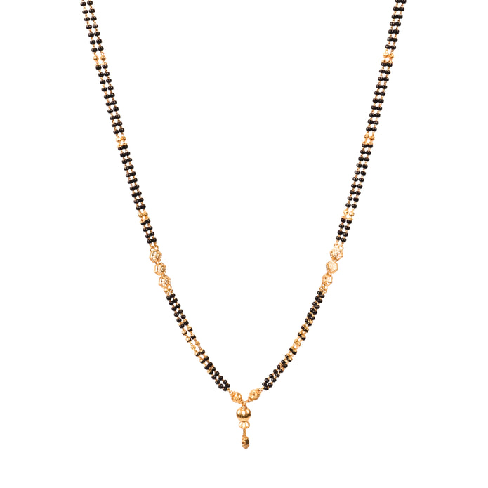 SHORT FANCY BLACK BEADS