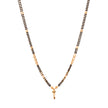 SHORT FANCY BLACK BEADS