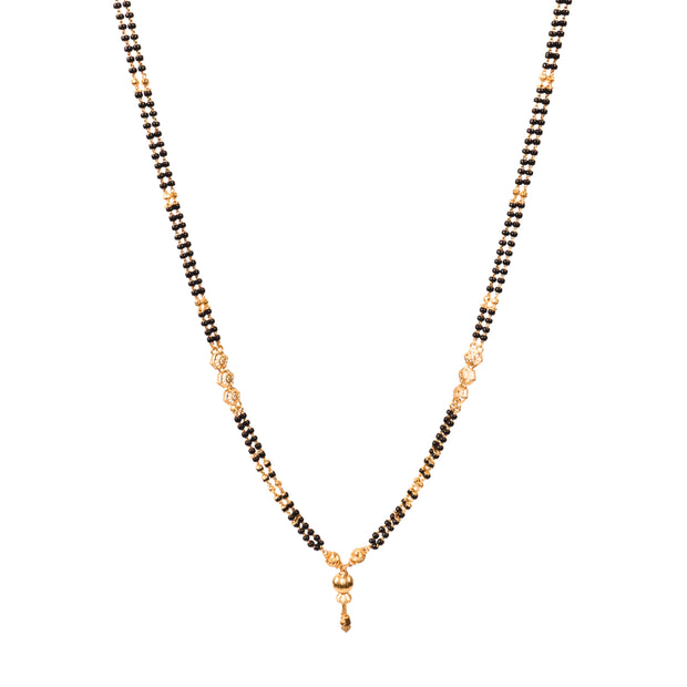 SHORT FANCY BLACK BEADS
