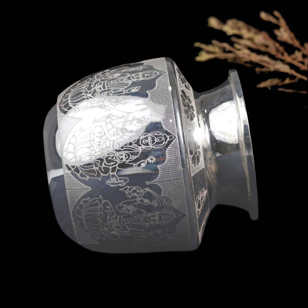Silver Lakshmi Chambu – Traditional Silver Kalash for Pooja