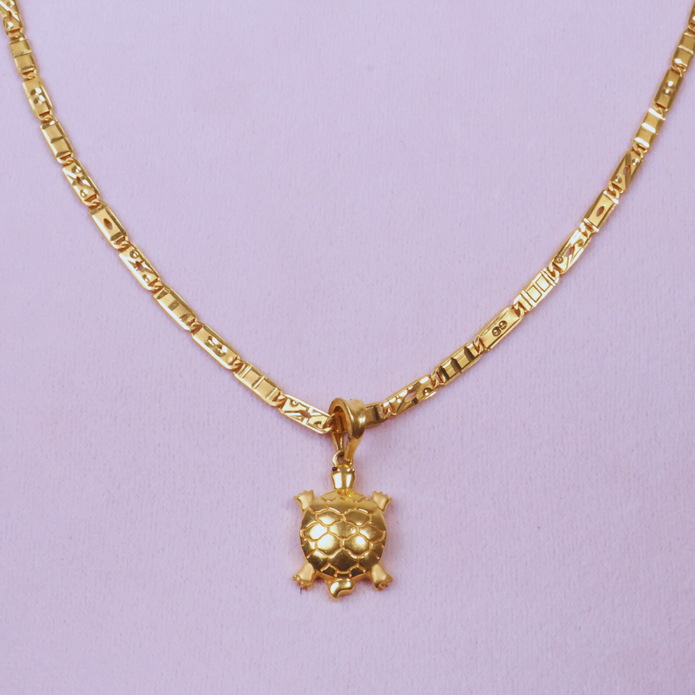 TORTOISE LOCKET CHAIN