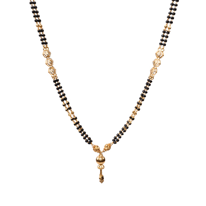 SHORT FANCY BLACK BEADS