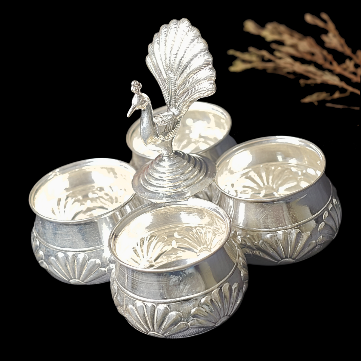 Silver Panchapali – Traditional Pooja Article