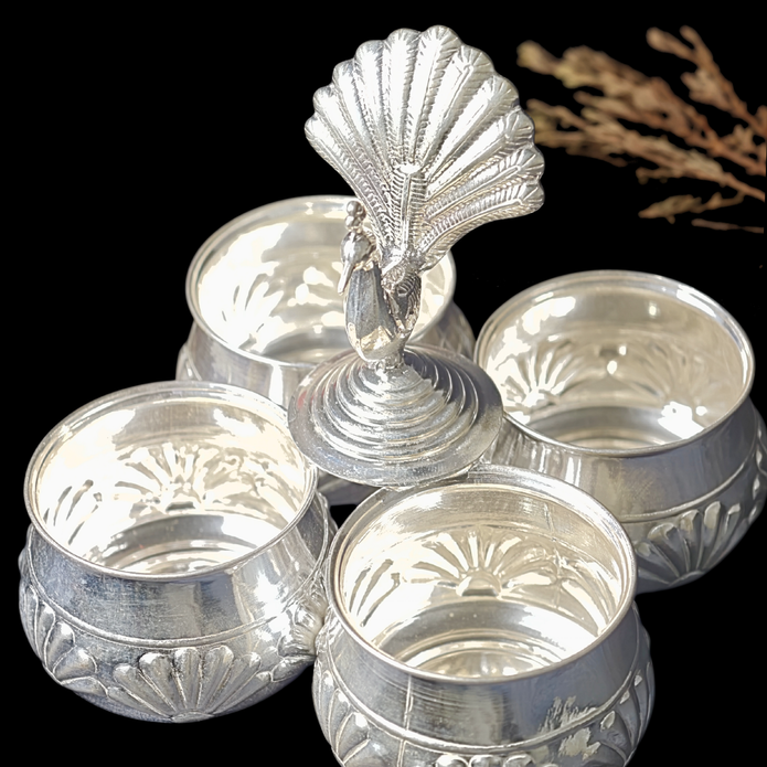 Silver Panchapali – Traditional Pooja Article