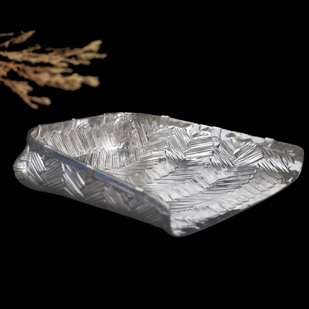 Silver Winnowing Tray (Cheta) – Traditional Silver Grain Tray