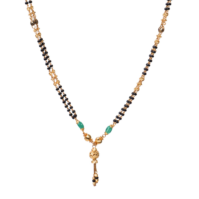SHORT FANCY BLACK BEADS