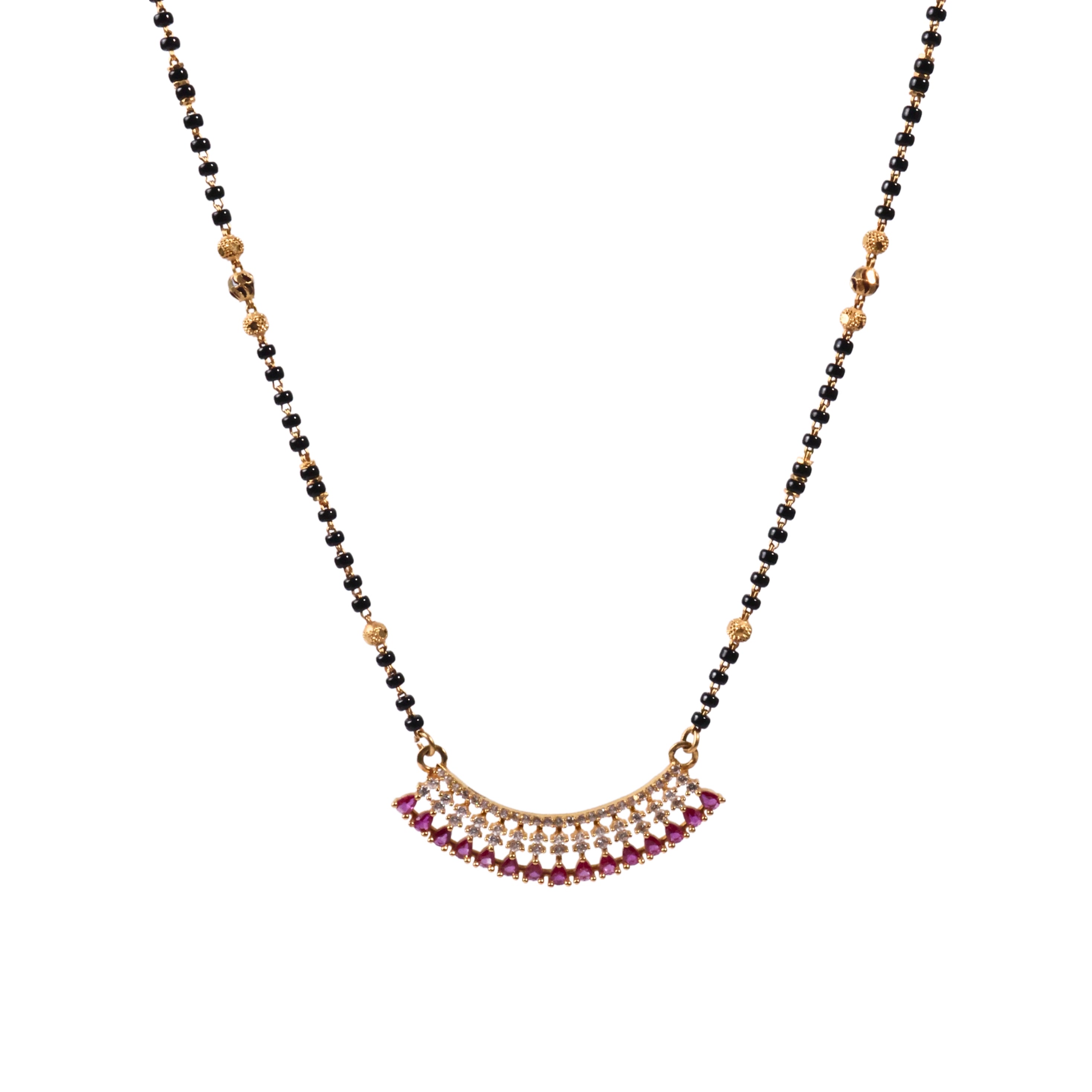 SHORT FANCY BLACK BEADS