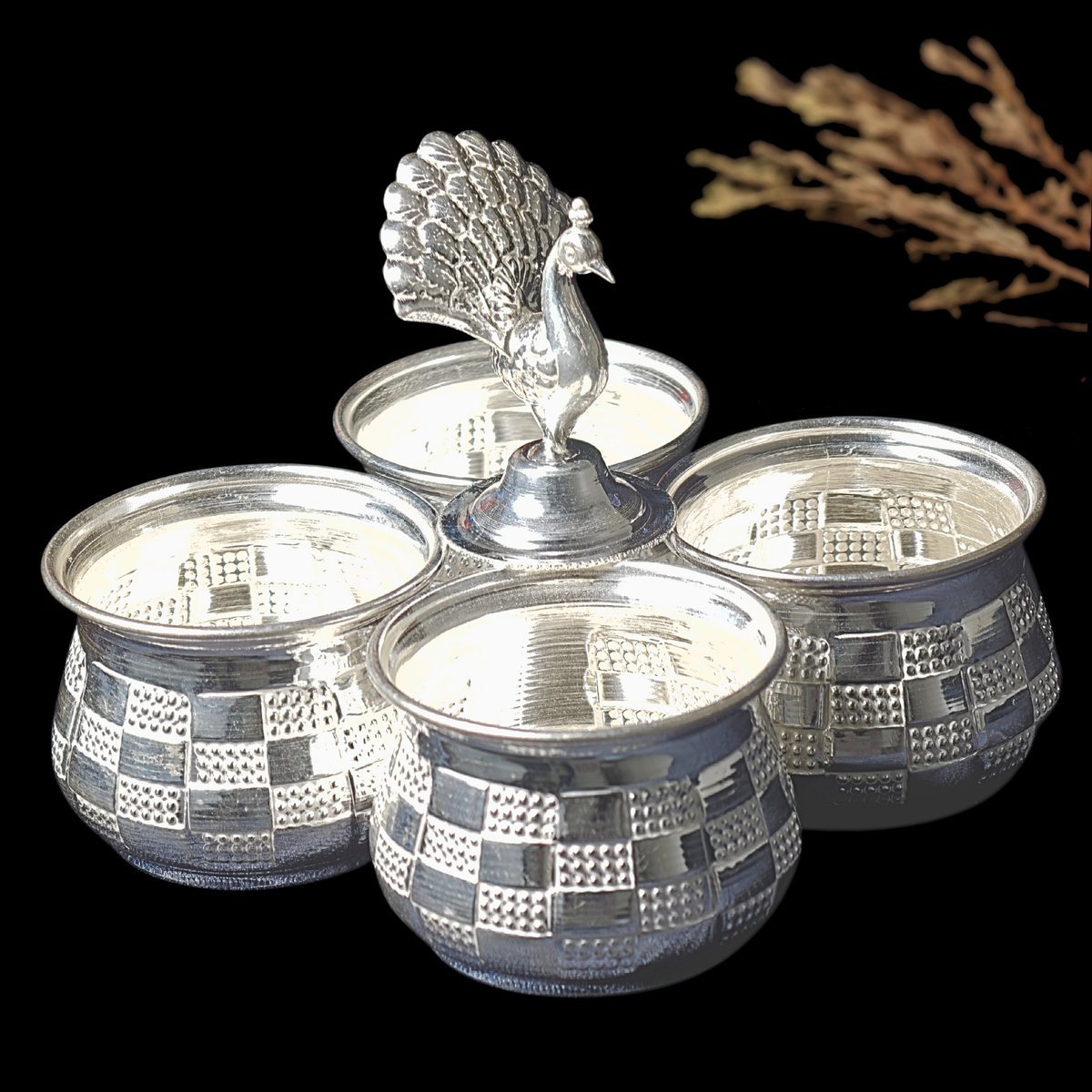 Silver Panchpali – Peacock Design