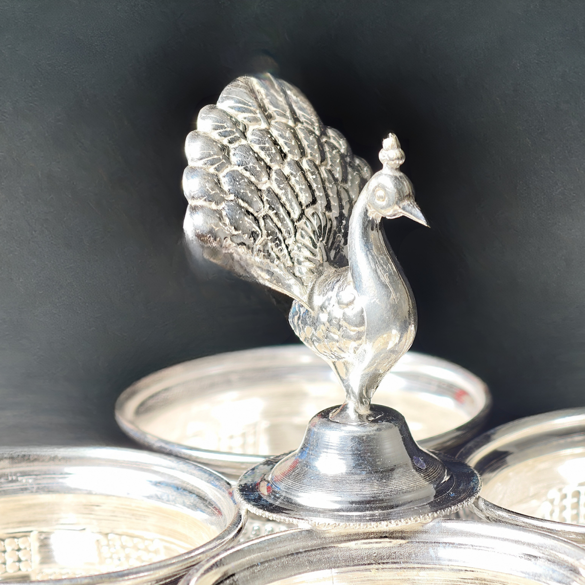 Silver Panchpali – Peacock Design