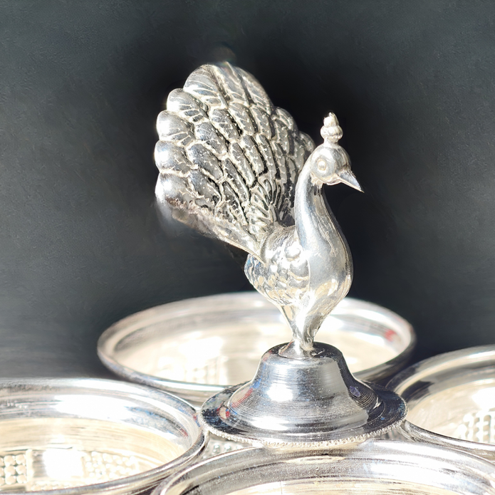 Silver Panchpali – Peacock Design