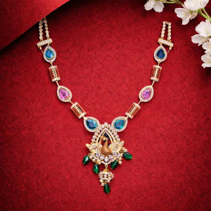 FANCY STONE NECKLACE
